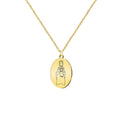 Collar con Medalla de la Virgen de Montserrat en Acero Dorado
