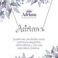 Collar con nombre Adriana en acero inoxidable plateado resistente al agua joya marina regalo para mujer libre.