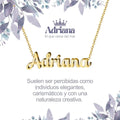 Collar Nombre Adriana - Elegancia del Mar dorado 14k