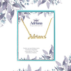 Collar Edición Nombre "adriana" - Elegancia del Mar Bañada en Oro 14K acabado