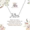 Collar con nombre Alba en acero inoxidable plateado resistente al agua joya fresca regalo para mujer pura.