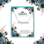Collar Edición Nombre "alejandra" - Acero Tono Plateado acabado
