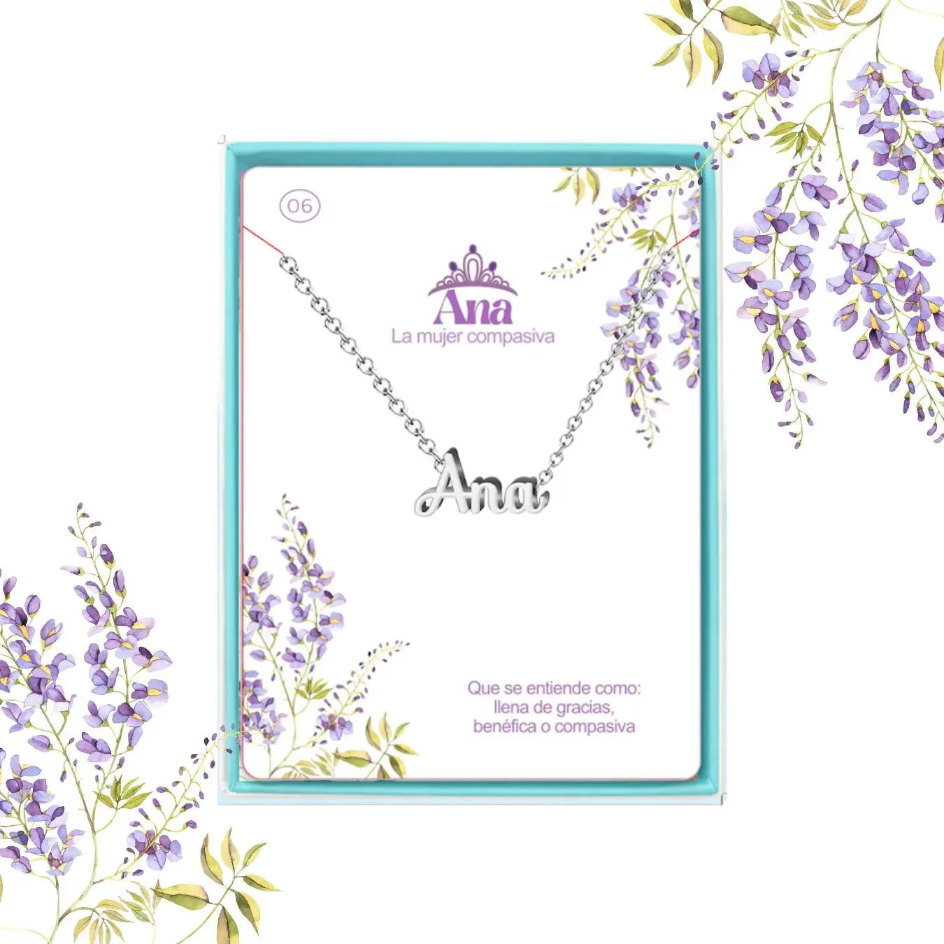 Collar Edición Nombre "ana" - Acero Tono Plateado acabado