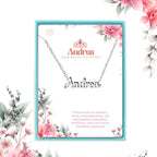 Collar Edición Nombre "andrea" - Acero Tono Plateado acabado