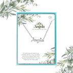 Collar Edición Nombre "ángela" - Acero Tono Plateado acabado