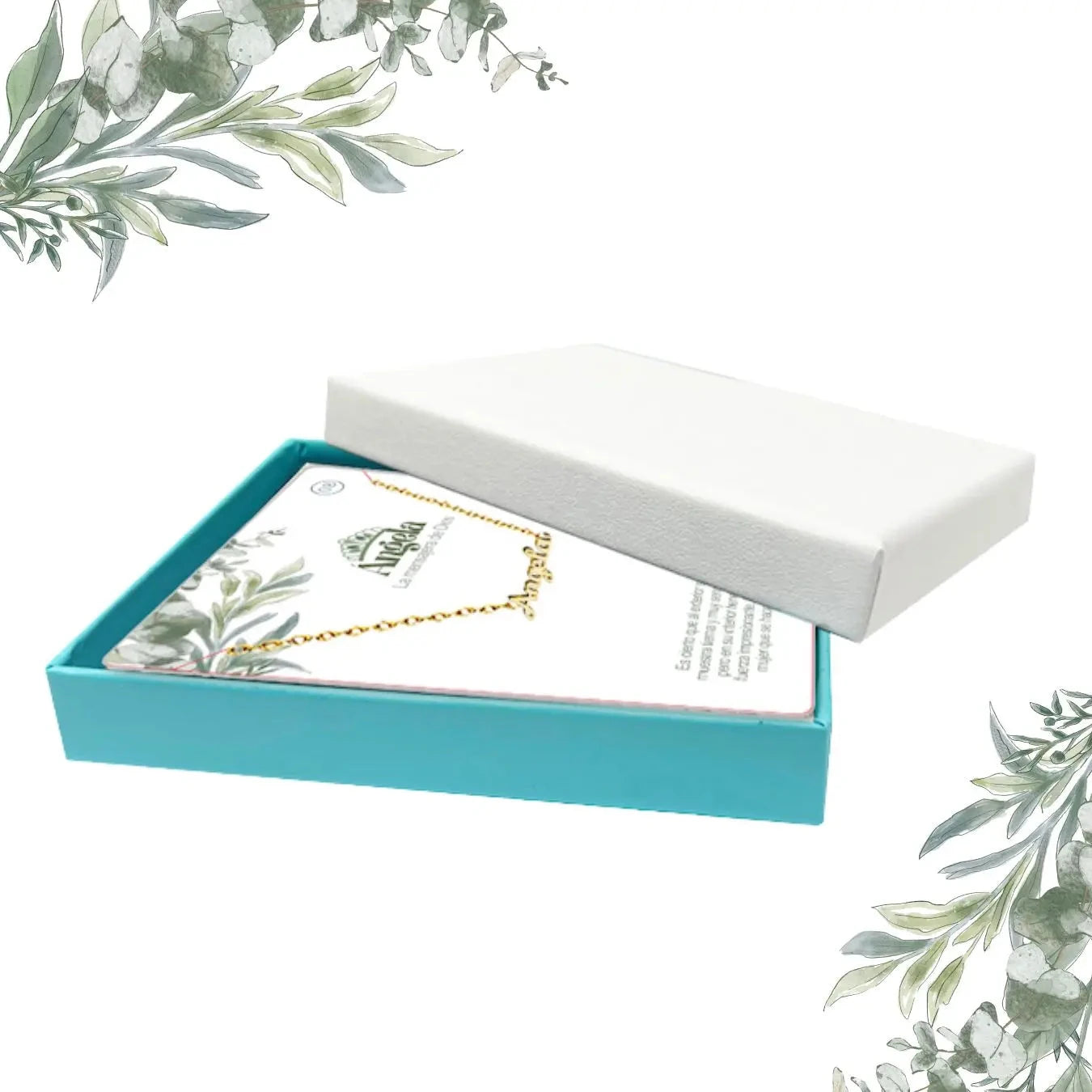 Collar Edición Nombre "ángela" - Mensajera de Luz Bañada en Oro 14K diseño