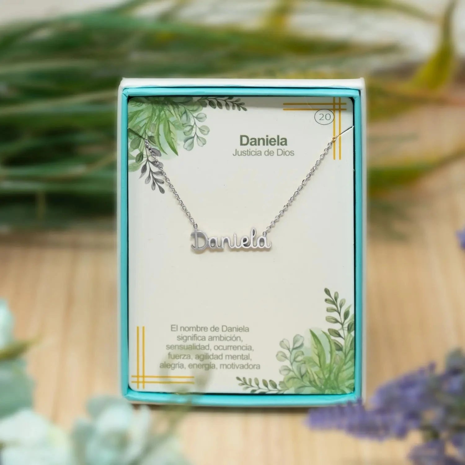 Collar Edición Nombre "daniela" - Acero Tono Plateado detalle