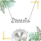 Collar Edición Nombre "daniela" - Acero Tono Plateado textura