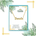 Collar Edición Nombre "daniela" - Confianza Y Justicia Bañada en Oro 14K acabado