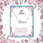 Collar Edición Nombre "elena" - Acero Tono Plateado acabado