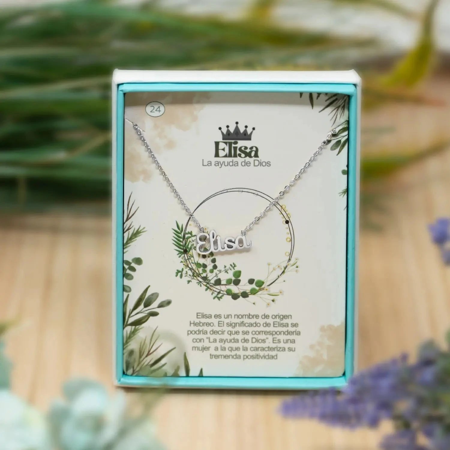 Collar Edición Nombre "elisa" - Acero Tono Plateado detalle