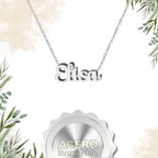 Collar Edición Nombre "elisa" - Acero Tono Plateado textura