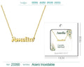 Collar dorado con nombre Amelia diseño elegante cursiva y acabado brillante