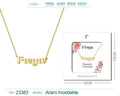 Collar dorado con nombre Freya escrito en inglés diseño místico y acabado brillante