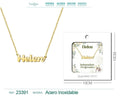 Collar dorado con nombre Helen escrito en inglés diseño clásico y acabado brillante