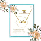 Collar Edición Nombre "lidia" - Nobleza Y Distinción Bañada en Oro 14K acabado