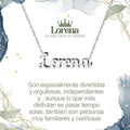 Collar con nombre Lorena en acero inoxidable plateado resistente al agua joya fuerte regalo para mujer luchadora.
