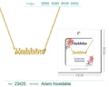Collar con Nombre Madeleine - Diseño en Inglés - Acero Inoxidable Bañado en Oro 14K