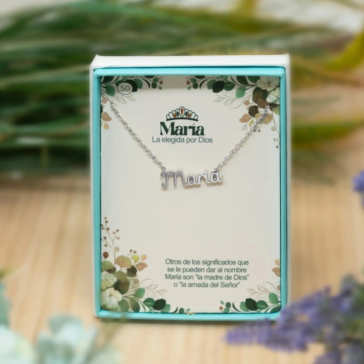 Collar Edición Nombre "maría" - Acero Tono Plateado detalle