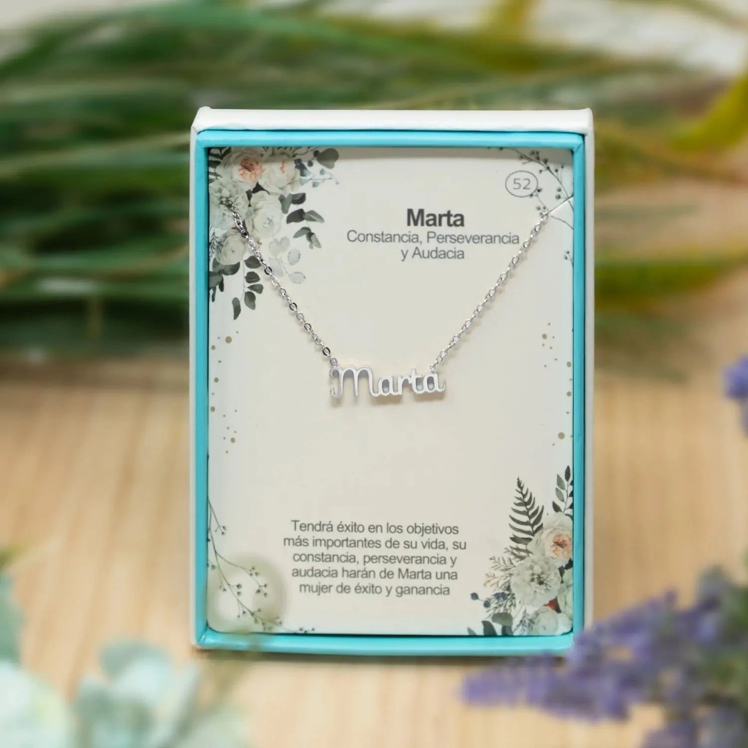 Collar Edición Nombre "marta" - Acero Tono Plateado detalle