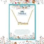 Collar Edición Nombre "mónica" - Exclusividad Y Sabiduría Dorado 14K acabado