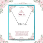 Collar Edición Nombre "nuria" - Acero Tono Plateado acabado