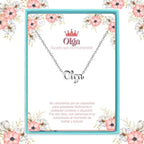 Collar Edición Nombre "olga" - Acero Tono Plateado acabado