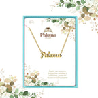 Collar Edición Nombre "paloma" - Símbolo de Paz Dorado 14K acabado