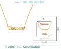 Collar con Nombre Shannon - Diseño en Inglés - Acero Inoxidable Bañado en Oro 14k