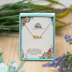 Collar Edición Nombre "silvia" - la Belleza Natural Bañada en Oro 14K detalle