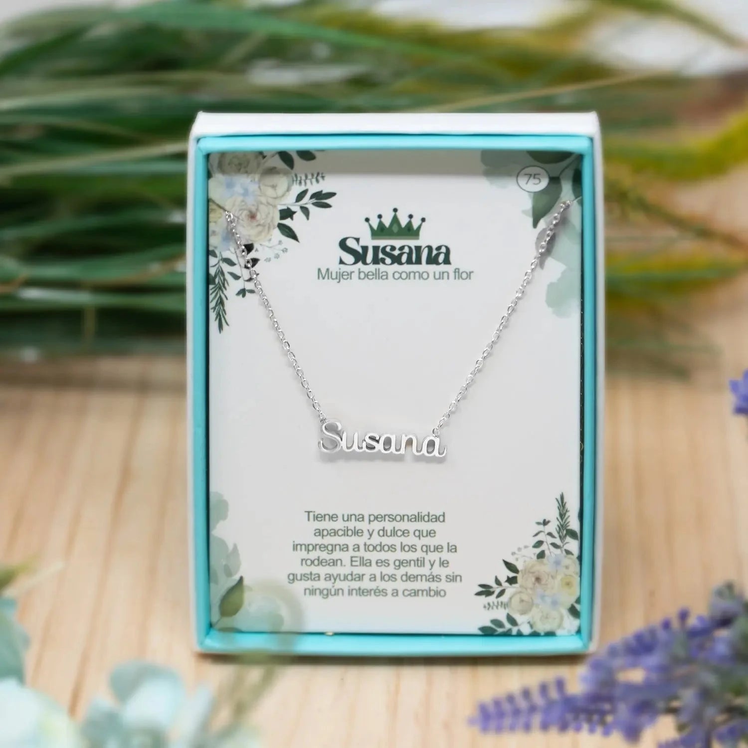 Collar Edición Nombre "susana" - Acero Tono Plateado detalle