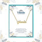 Collar Edición Nombre "yolanda" - Significado Y Estilo Dorado 14K acabado