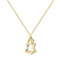 Collar con Silueta de la Virgen de Candelaria en Acero Dorado