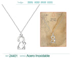 Collar de la Virgen del Pino en Acero Plateado diseño