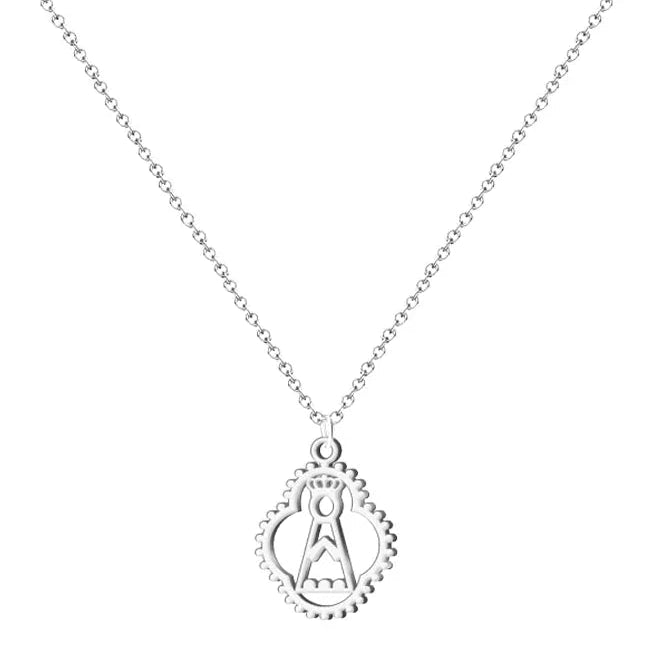 Collar de la Virgen del Sagrario en Acero Inoxidable Plateado - Plateado