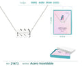 Collar Zodíaco Acuario Acero Plateado