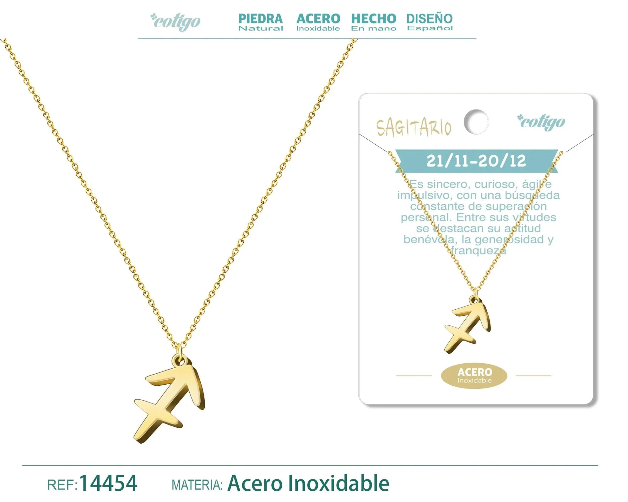 Collar Zodiaco Sagittarius Dorado