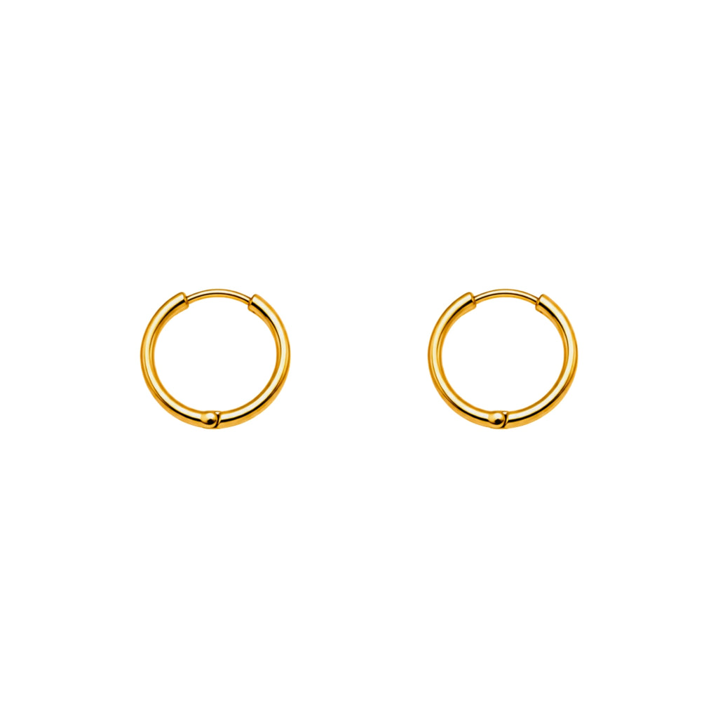 Par de pendientes de aro Dorado — SKU 26077