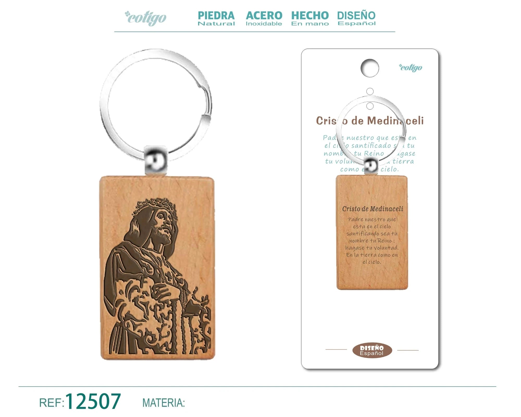 Llavero de Madera Cristo de Medinaceli diseño