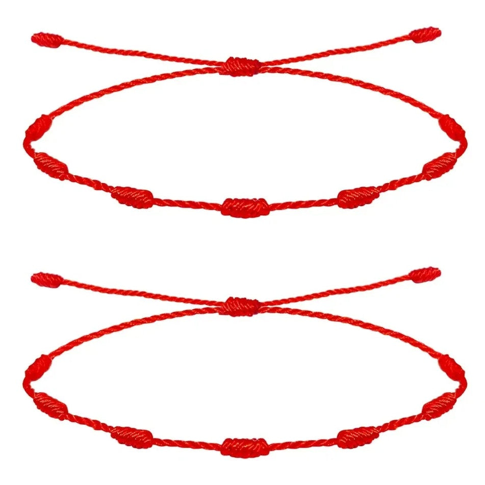 Pack 2 Pulseras 7 Nudos - Regalo San Valentín Pareja - Acero