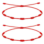 Pack 2 Pulseras 7 Nudos - Regalo San Valentín Pareja - Acero