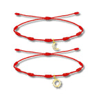 Pack 2 Pulseras 7 Nudos con "sol Y Luna" - Regalo San Valentín Pareja - Acero