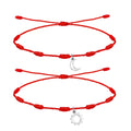 Pack 2 Pulseras 7 Nudos "sol Y Luna" - Regalo San Valentín Pareja - Acero