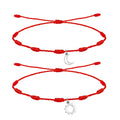 Pack 2 Pulseras 7 Nudos Sol y Luna en Acero - Acabado Plateado - SKU 13070