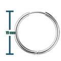 Pendiente de Aro Acero Plateado 19mm para Charm