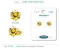 Pendiente Circonita Redonda Dorada 8 mm Acero Dorado