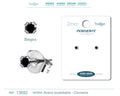 Pendiente Circonita Redonda Negra 2 mm Acero Plateado