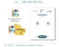 Pendiente Circonita Redonda Transparente Brillante 4 mm Acero Dorado