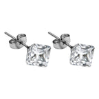 Pendiente de Cristal Cuadrado 10mm