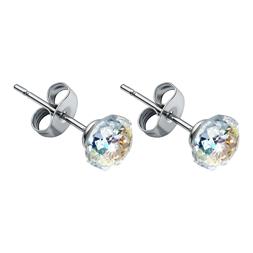 Pendiente de Cristal Ovalado 6mm